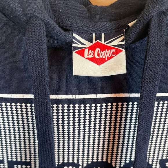 Lee Cooper UK-hoodie with British flag/graphic front-Navy-XL - Picture 3 of 14